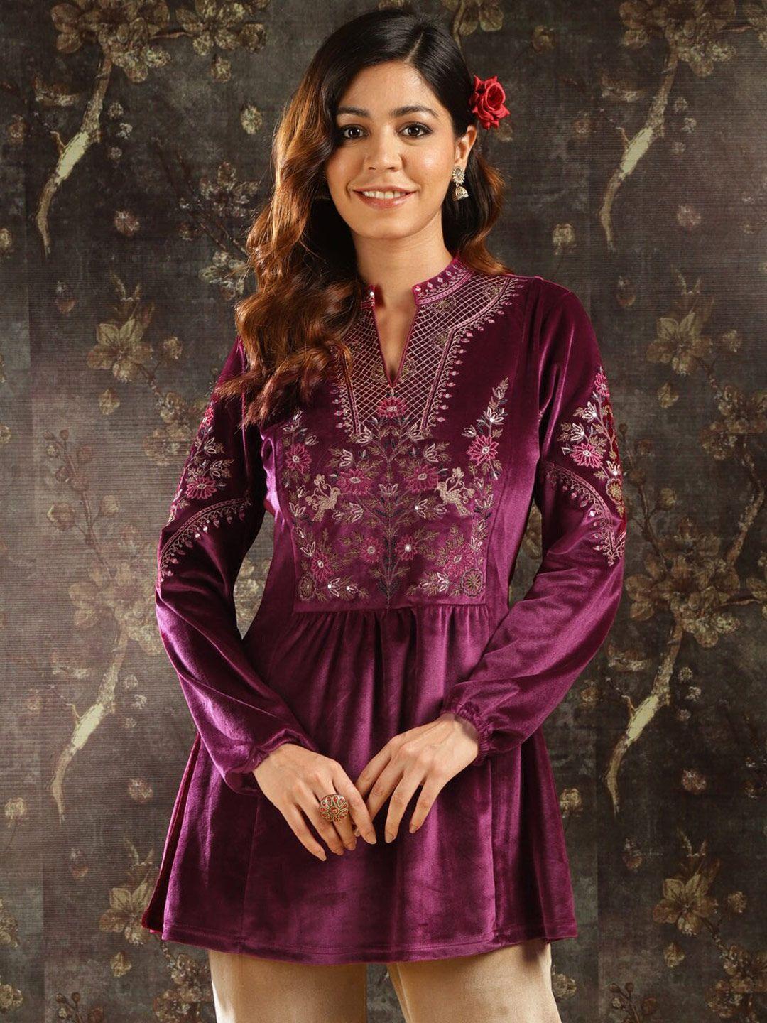 lakshita floral embroidered kurti