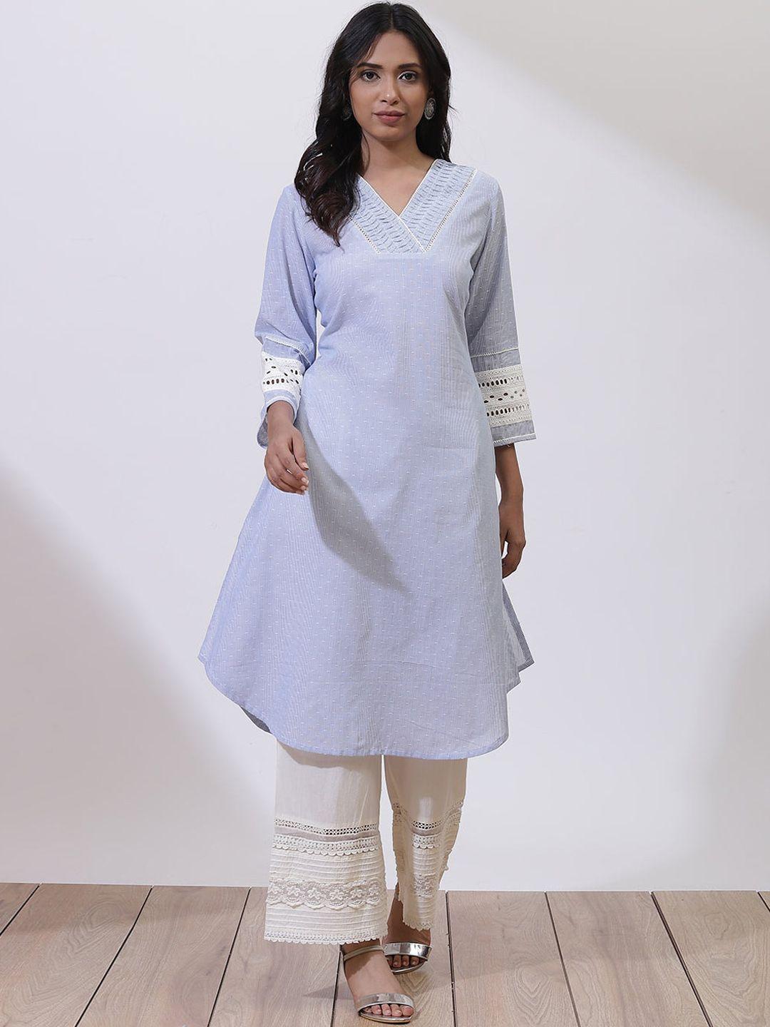 lakshita v-neck thread work kurta