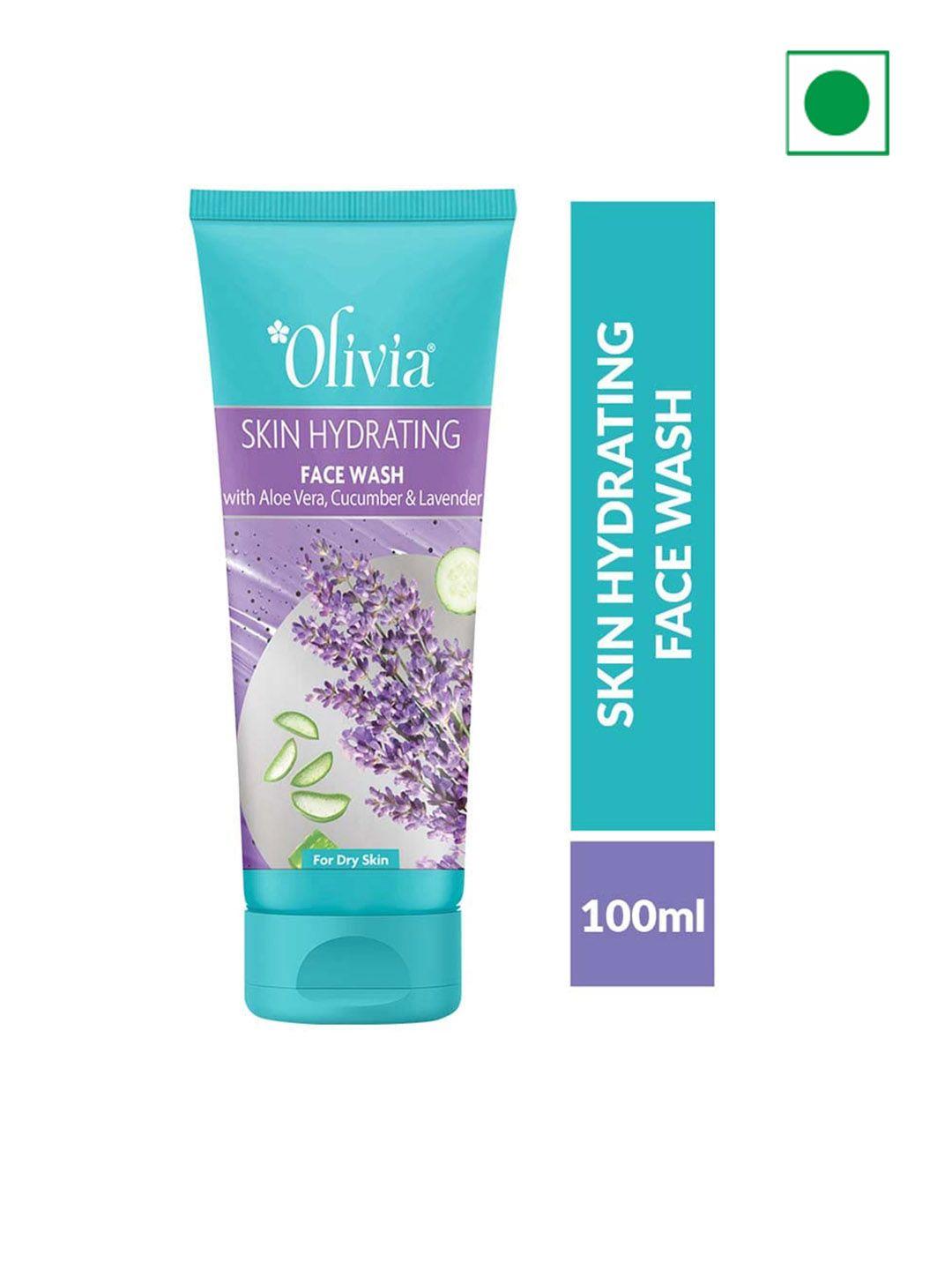 olivia skin hydrating face wash with aloe vera cucumber and lavender - 100ml