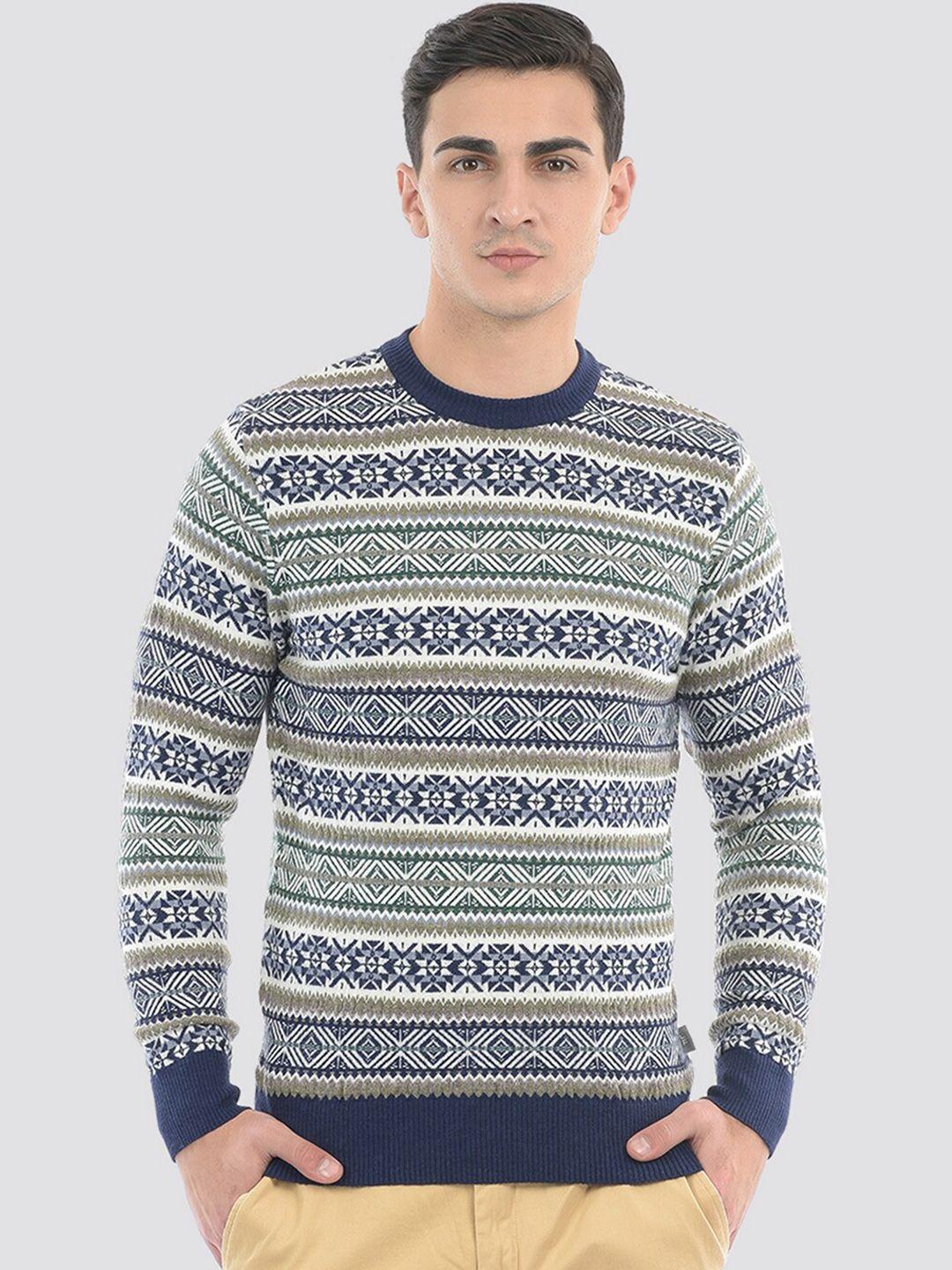 london fog ethnic motifs printed pullover