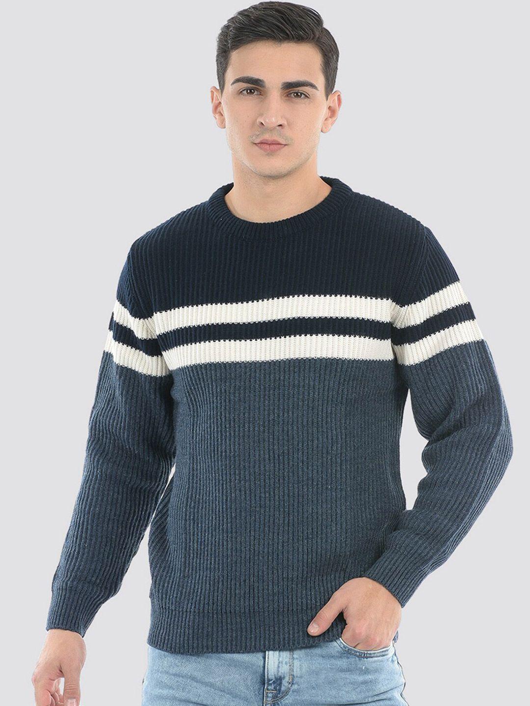 london fog colourblocked acrylic pullover