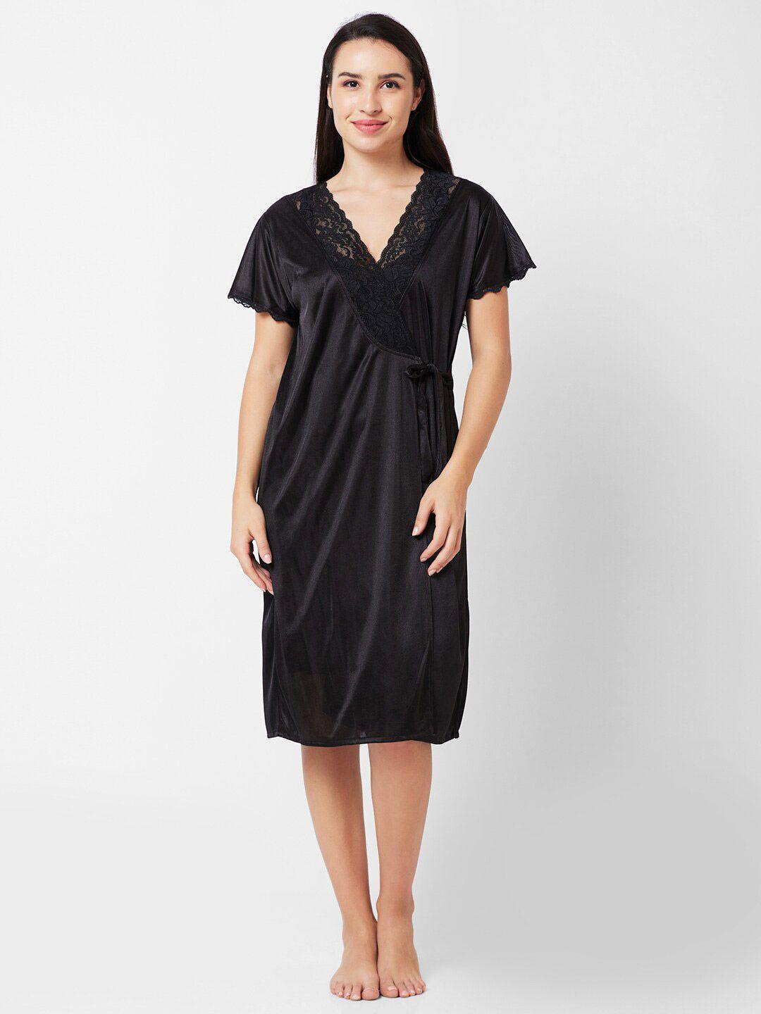 noira satin maxi nightdress with robe