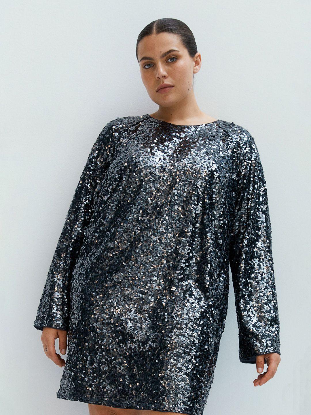 h&m sequined dress