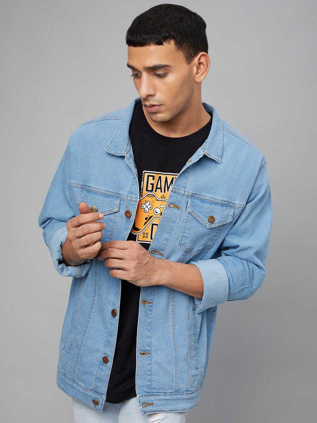 ftx washed pure cotton denim jacket