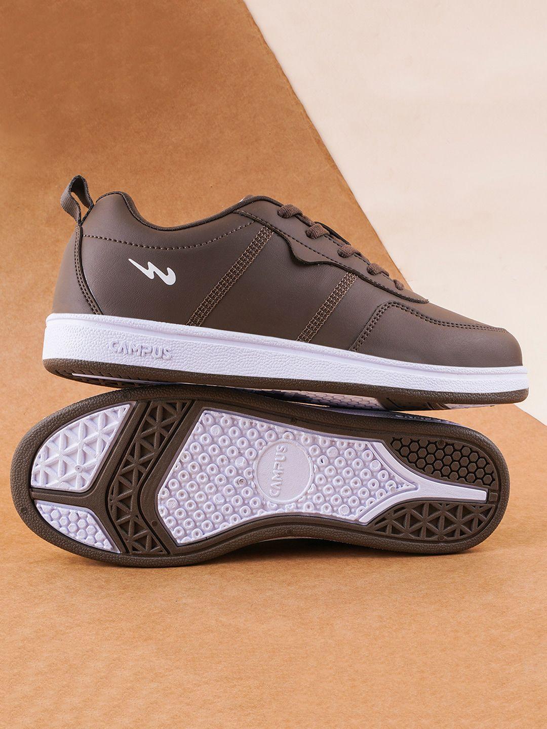 campus men perforations comfort insole contrast sole sneakers