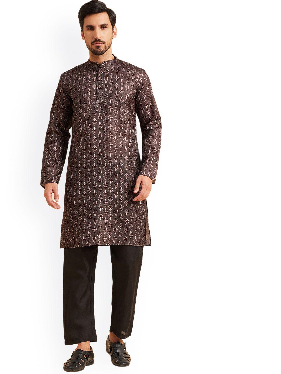 nimayaa ethnic motifs printed regular kurta with trousers