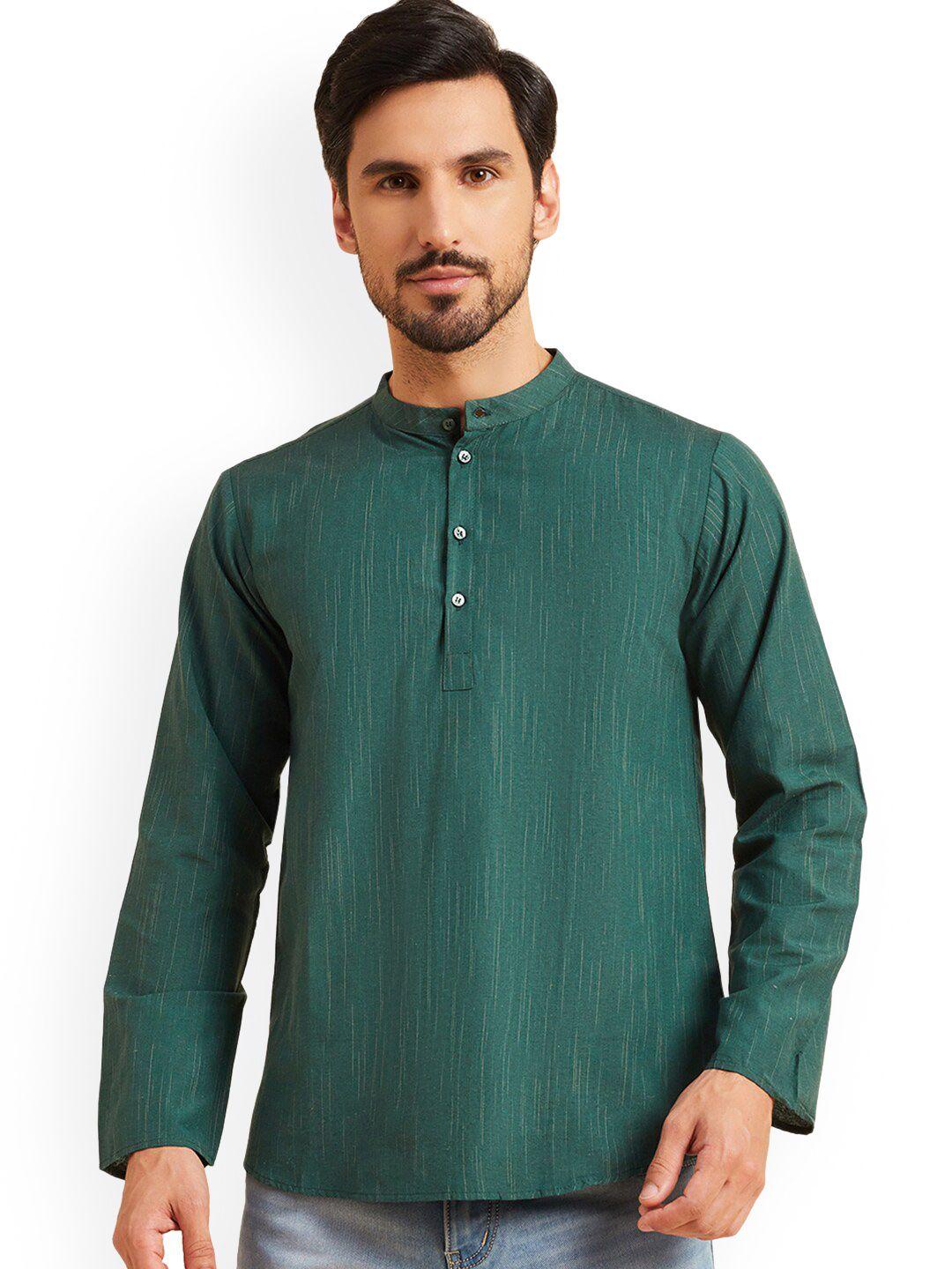 nimayaa band collar cotton straight regular kurta