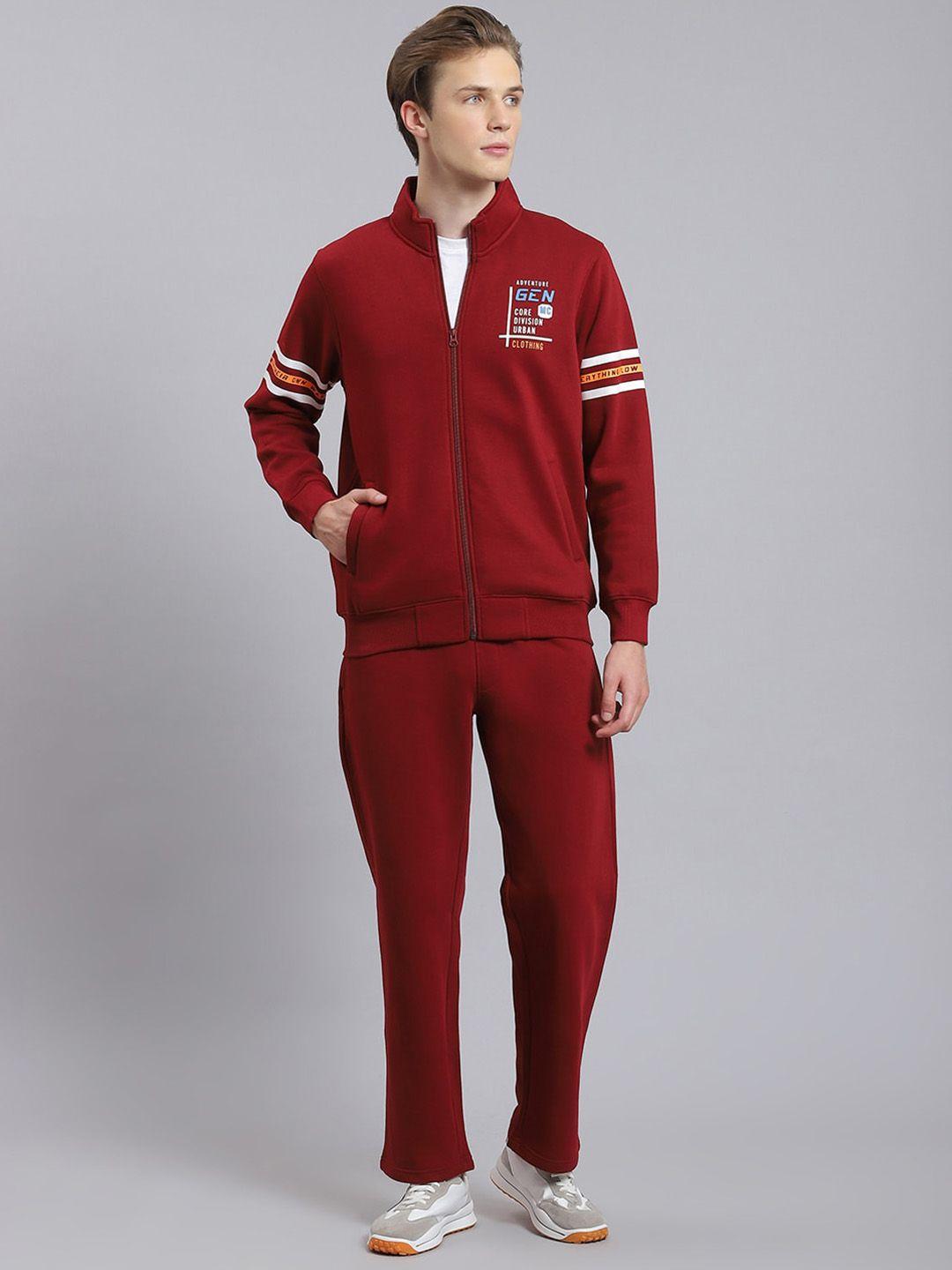 monte carlo typography printed mock collar long sleeves tracksuit