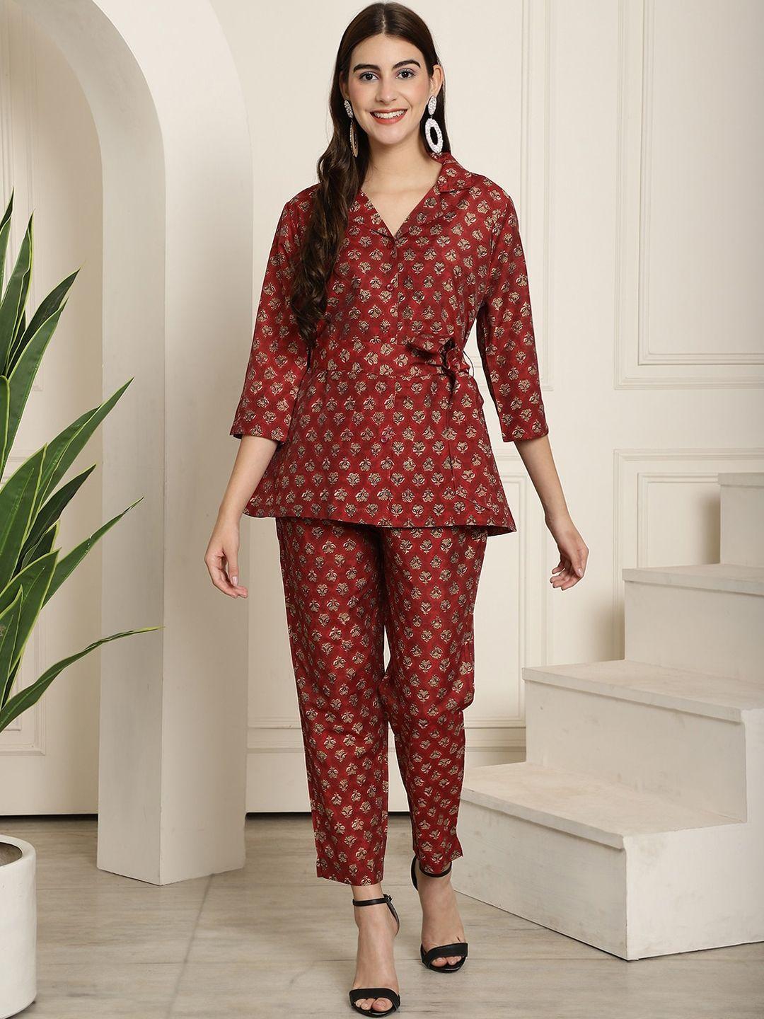 kalini ethnic motifs printed tunic with trouser ethnic co-ords