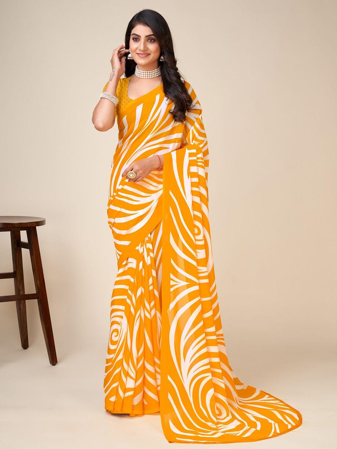 ambuja international abstract printed saree