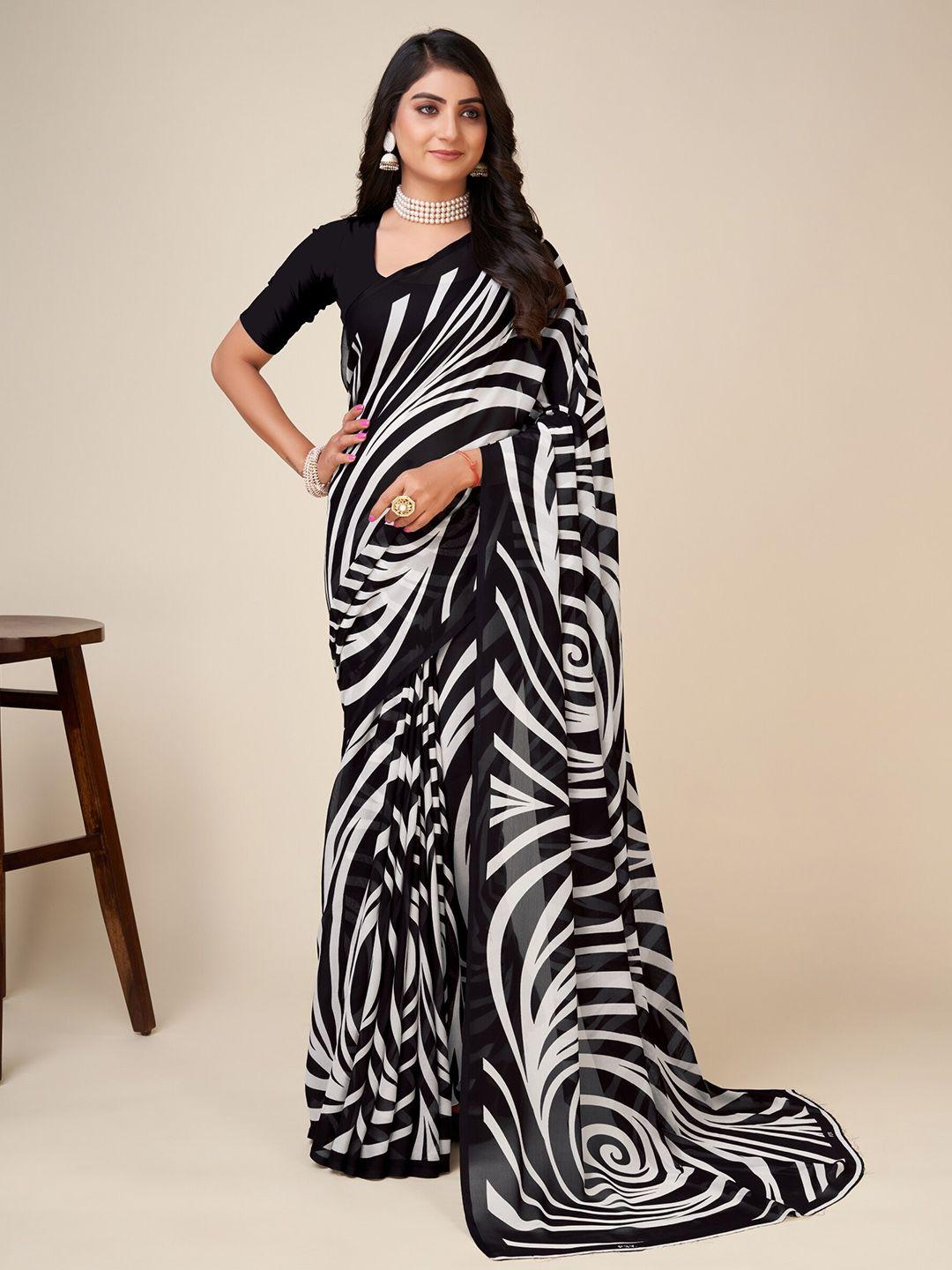 ambuja international abstract printed saree