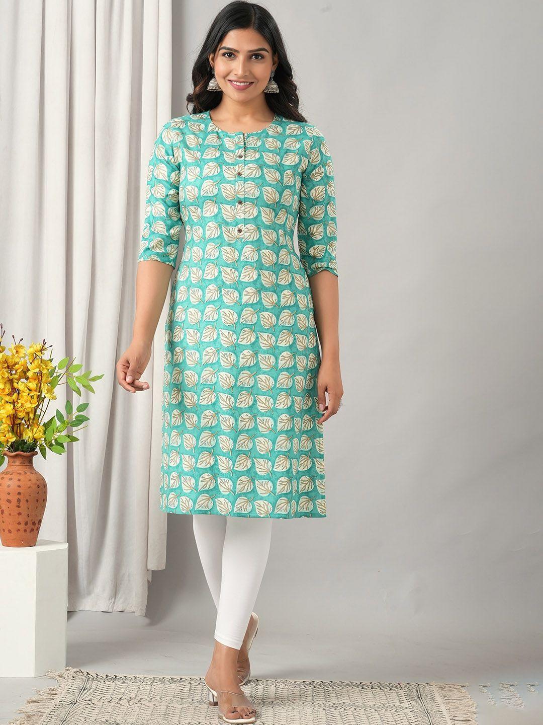 here&now ethnic motifs printed liva kurta