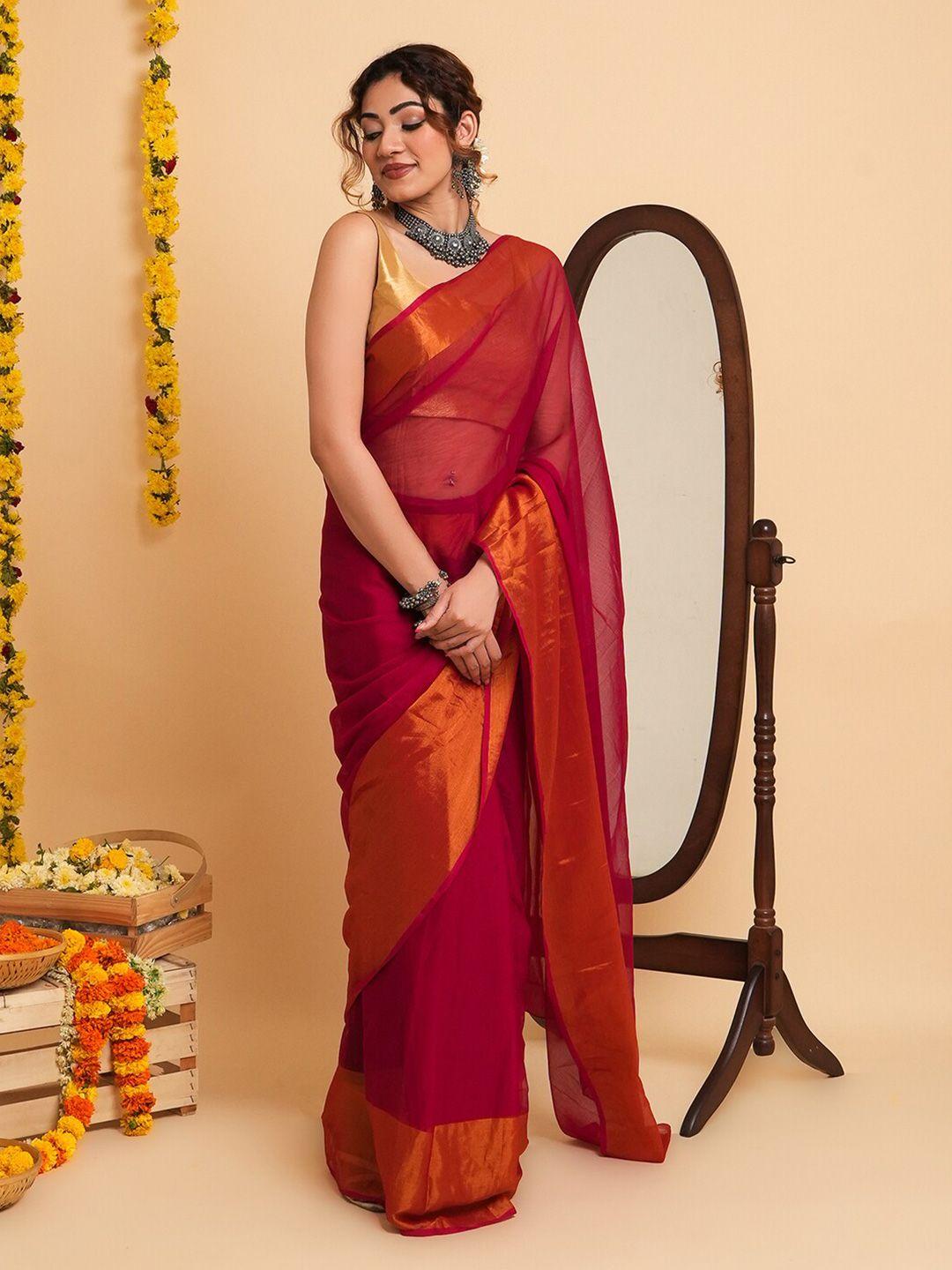 teejh zari ready to wear saree