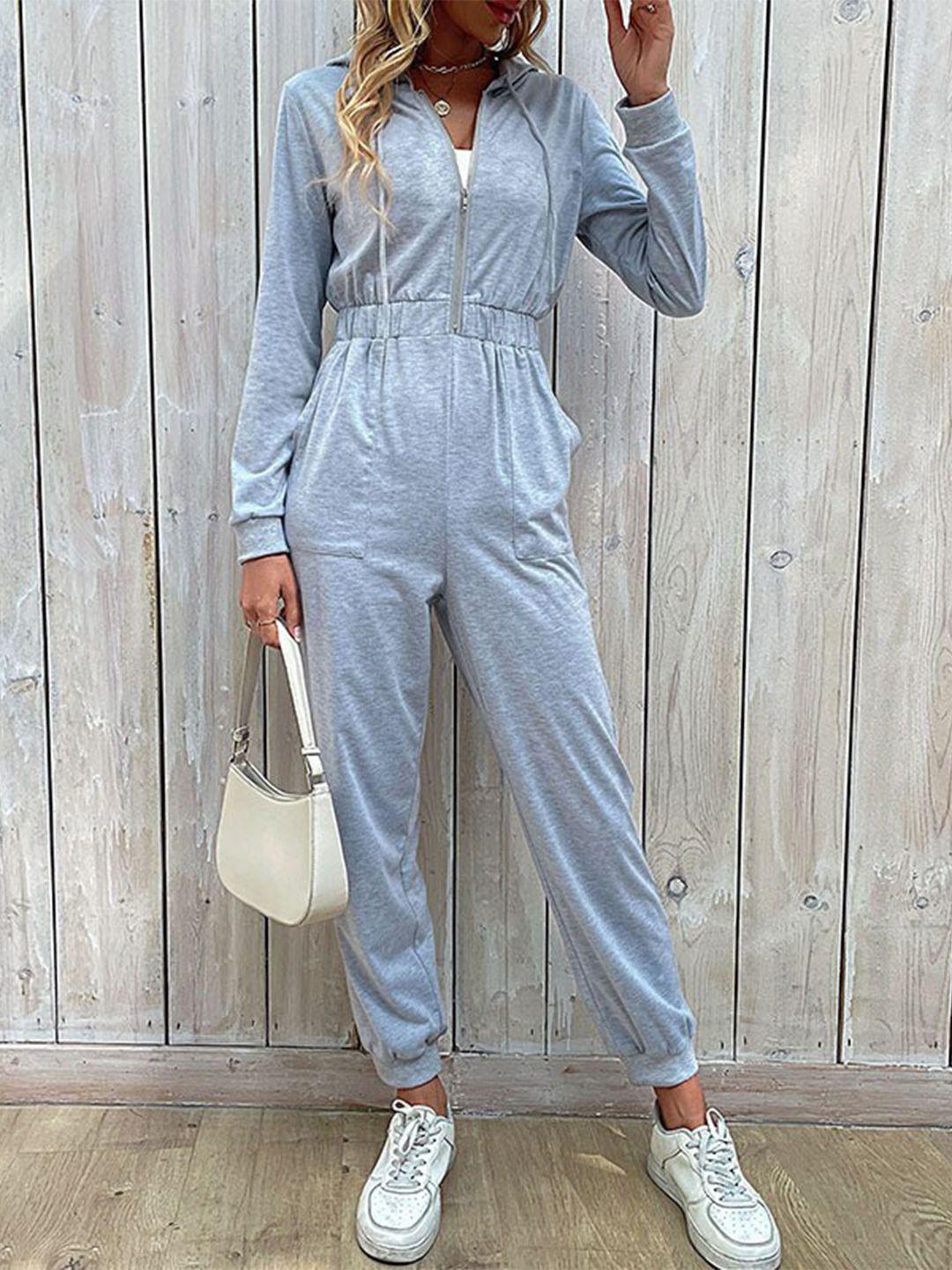 stylecast blue hooded basic jumpsuit