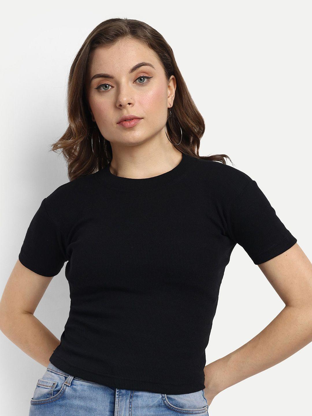 fery london ribbed cotton fitted crop top