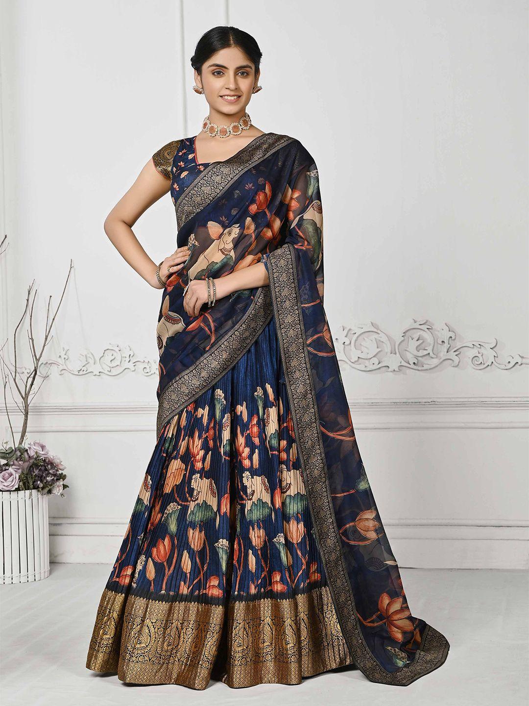 saptrangi printed ready to wear lehenga & blouse with dupatta