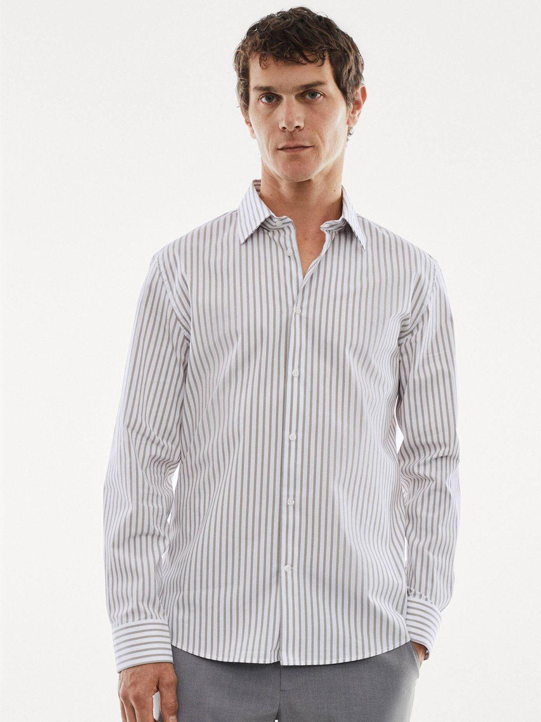 mango man pinstripes casual shirt