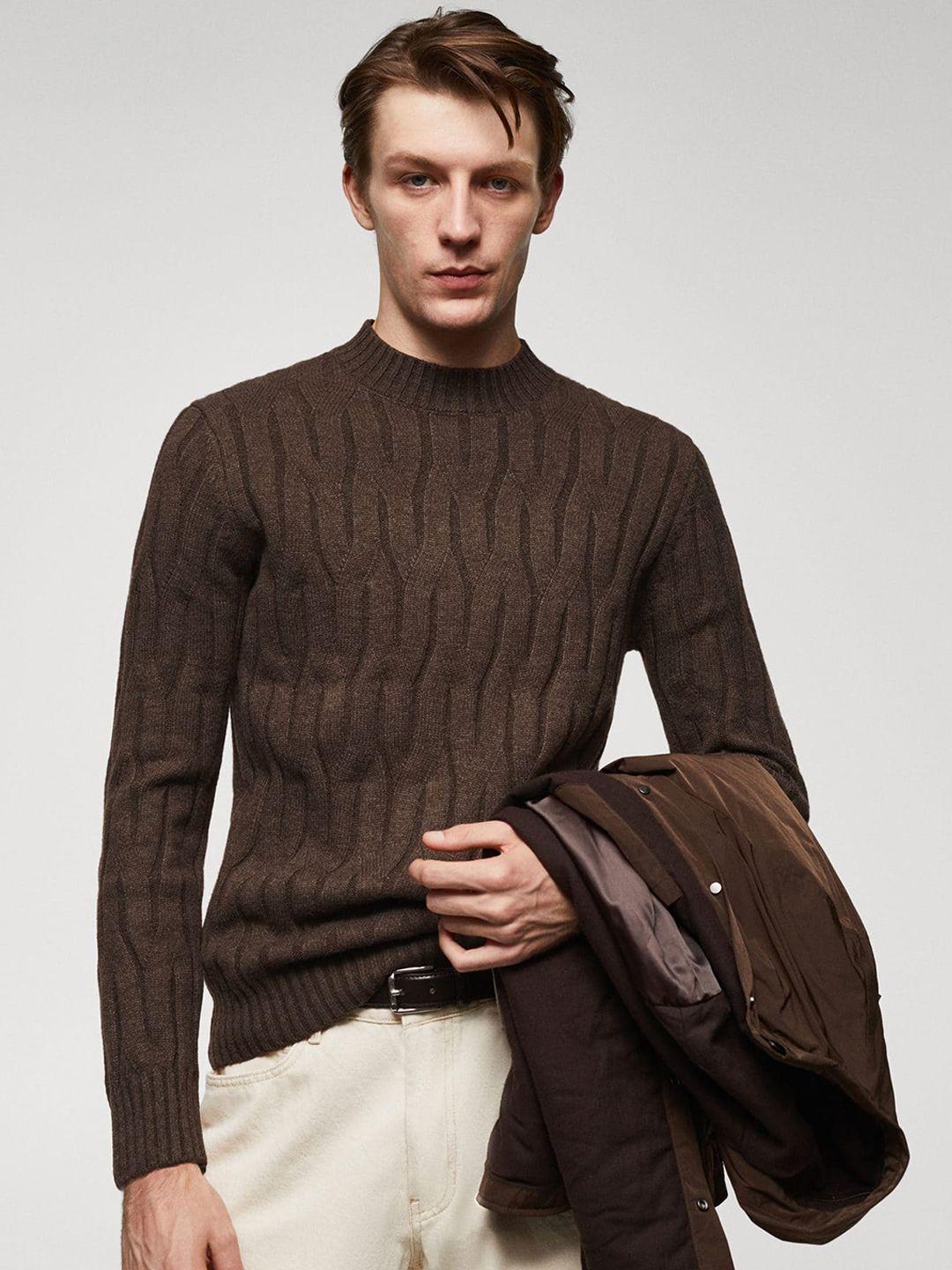 mango man cable knit pullover