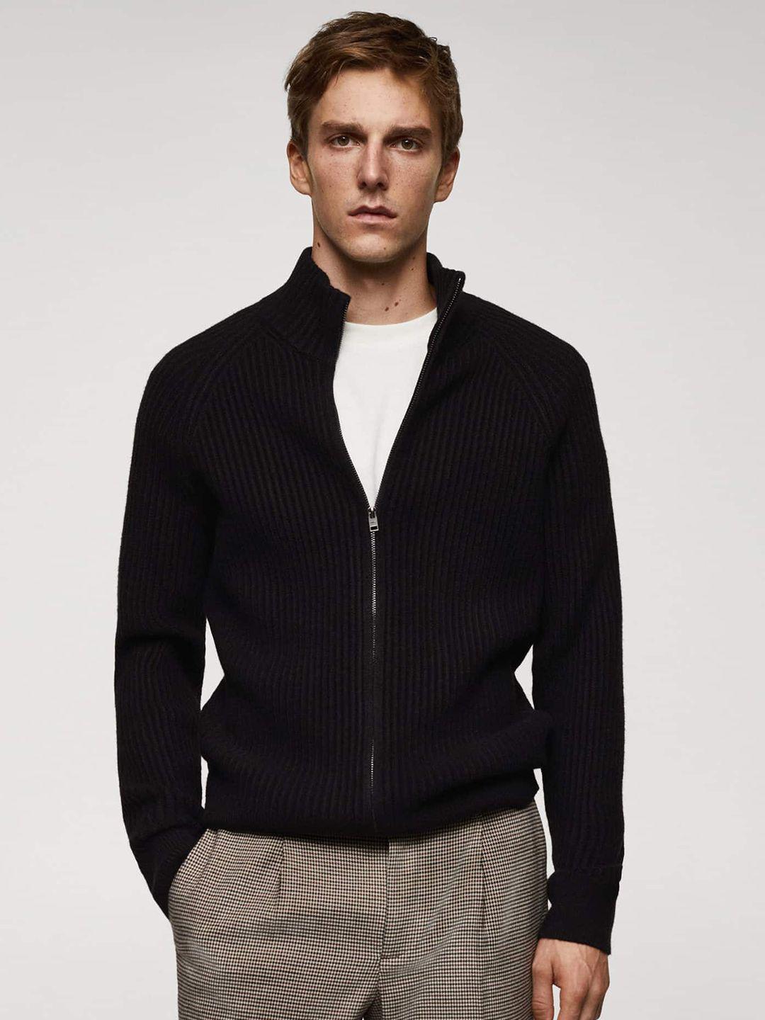 mango man mock collar cardigan