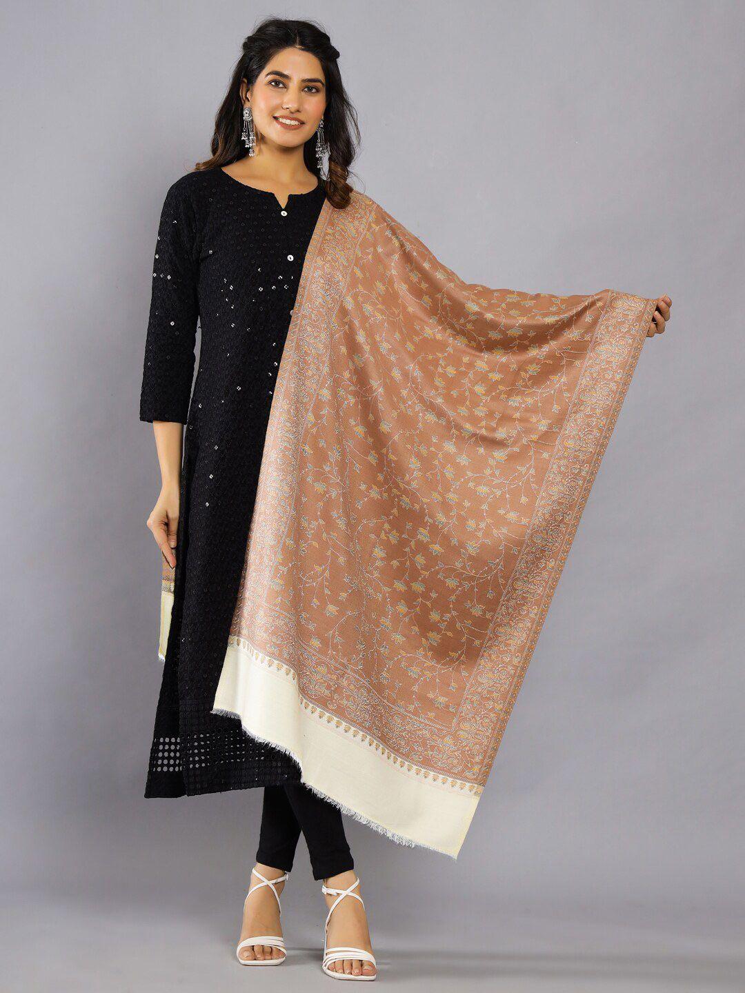 handicraft palace floral woven design wool shawl