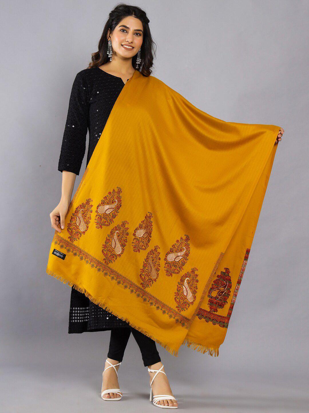 handicraft palace paisley woven design woollen shawl