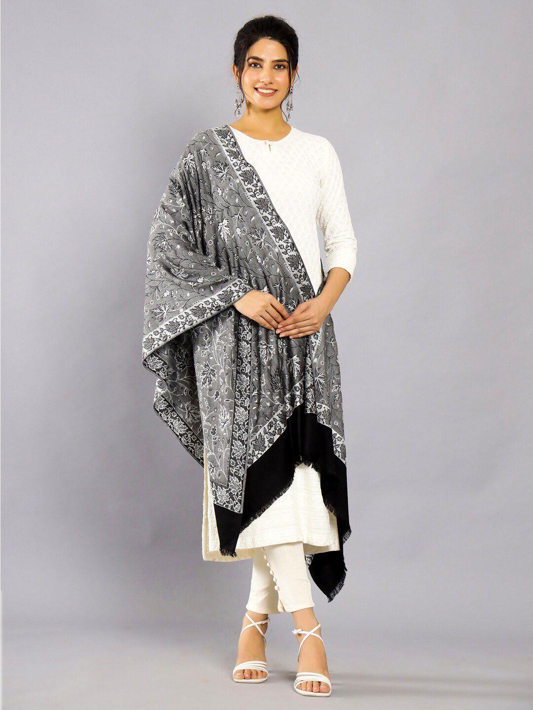 handicraft palace floral woven design wool shawl