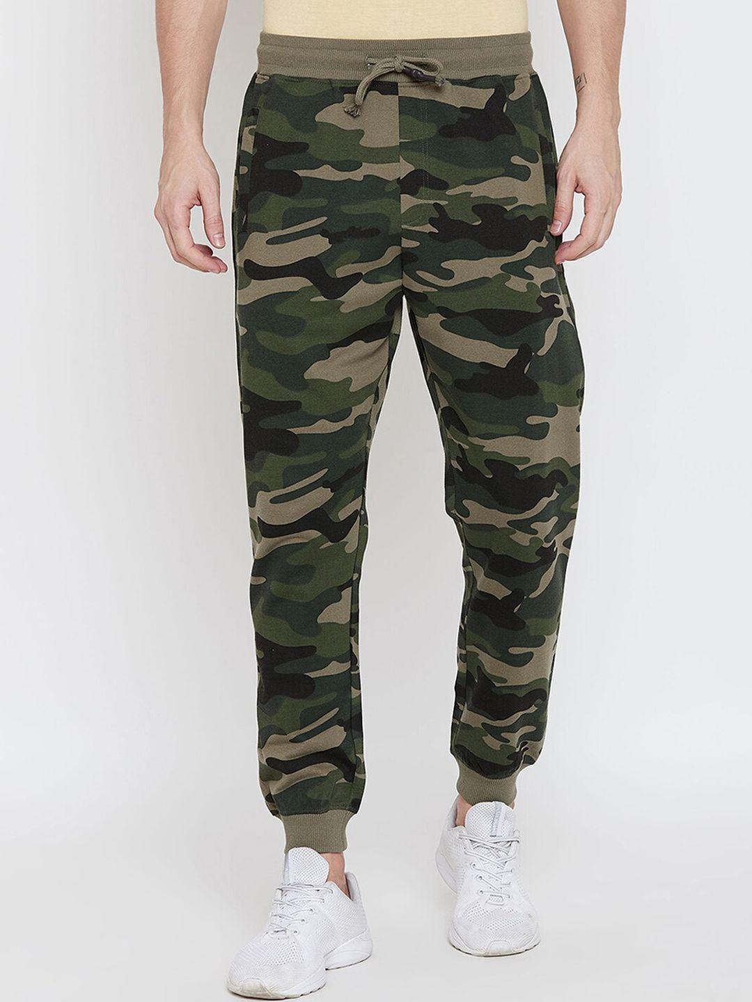 harbor n bay men camouflage printed cotton joggers