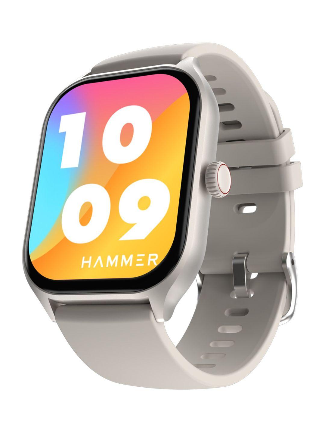 hammer ice grey polar 2.01 inch ips aod, advanced bluetooth calling smartwatch