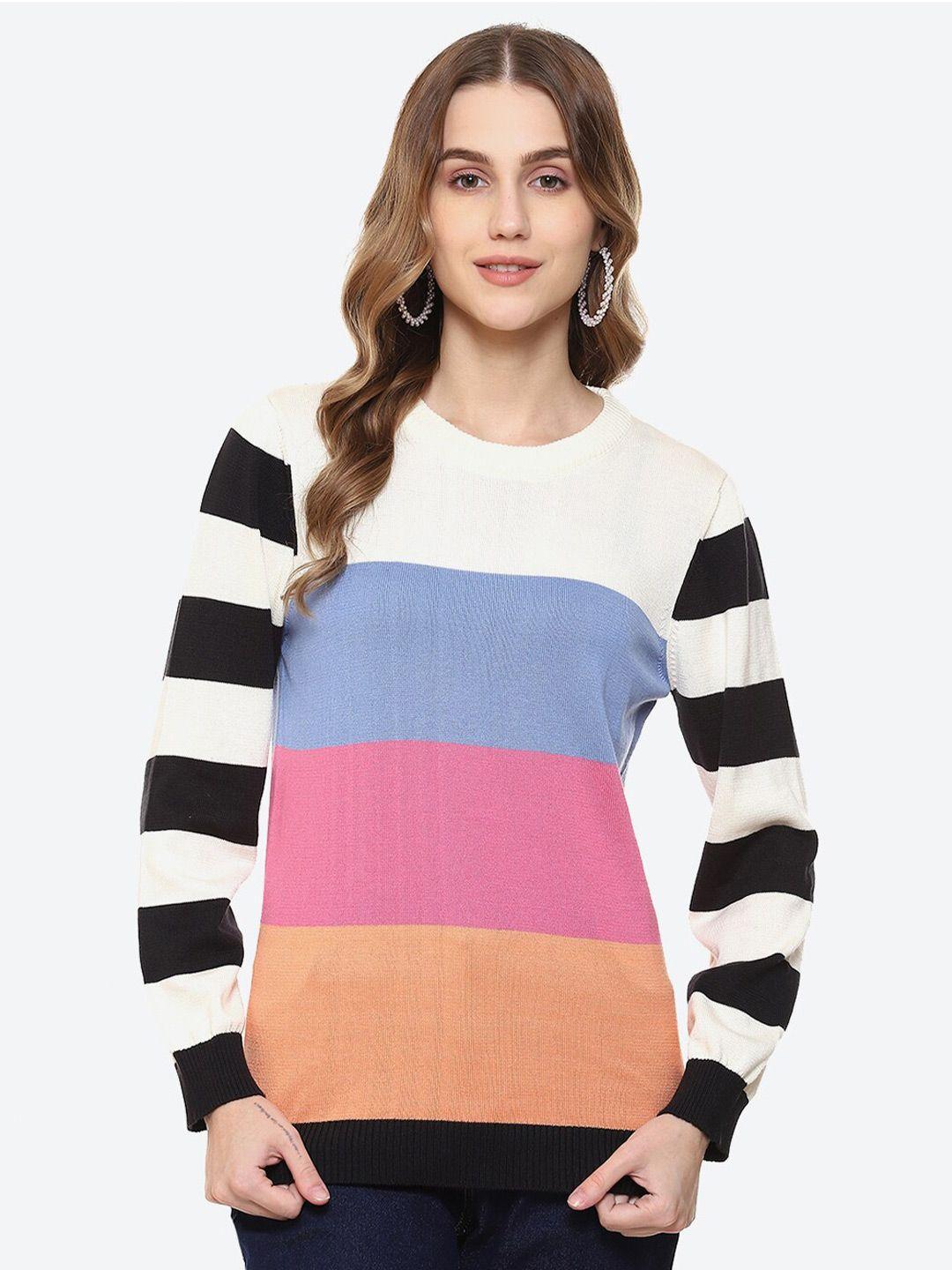 2bme colourblocked cotton pullover