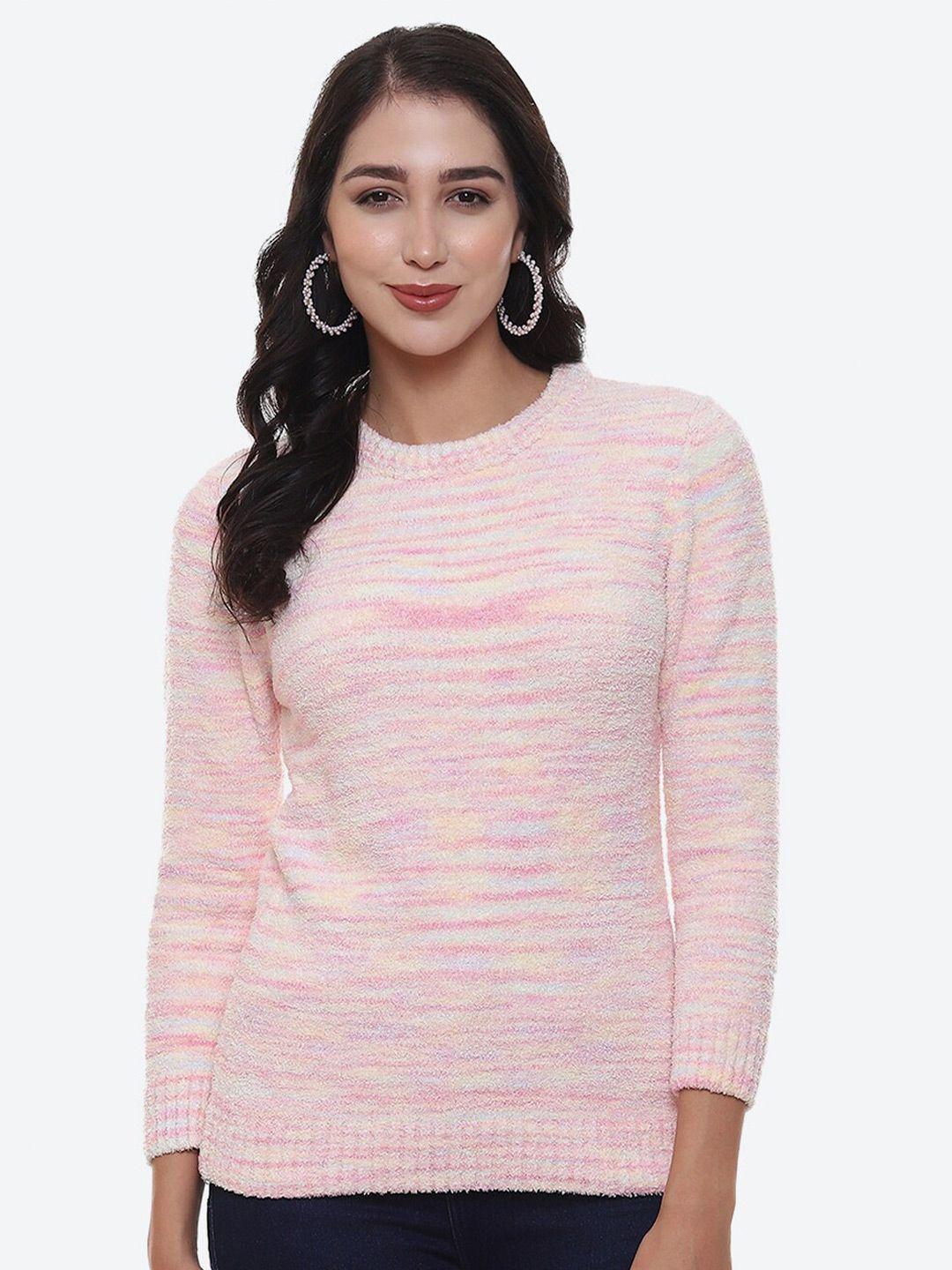 2bme striped round neck pullover