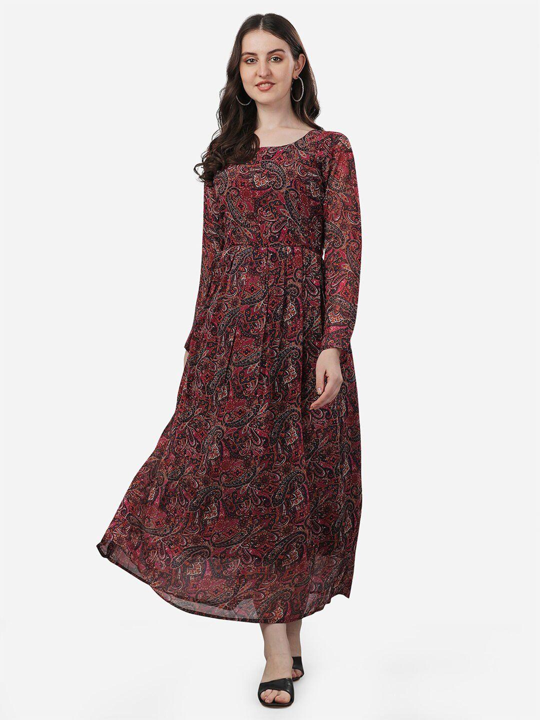 fashion2wear paisley printed maxi dress