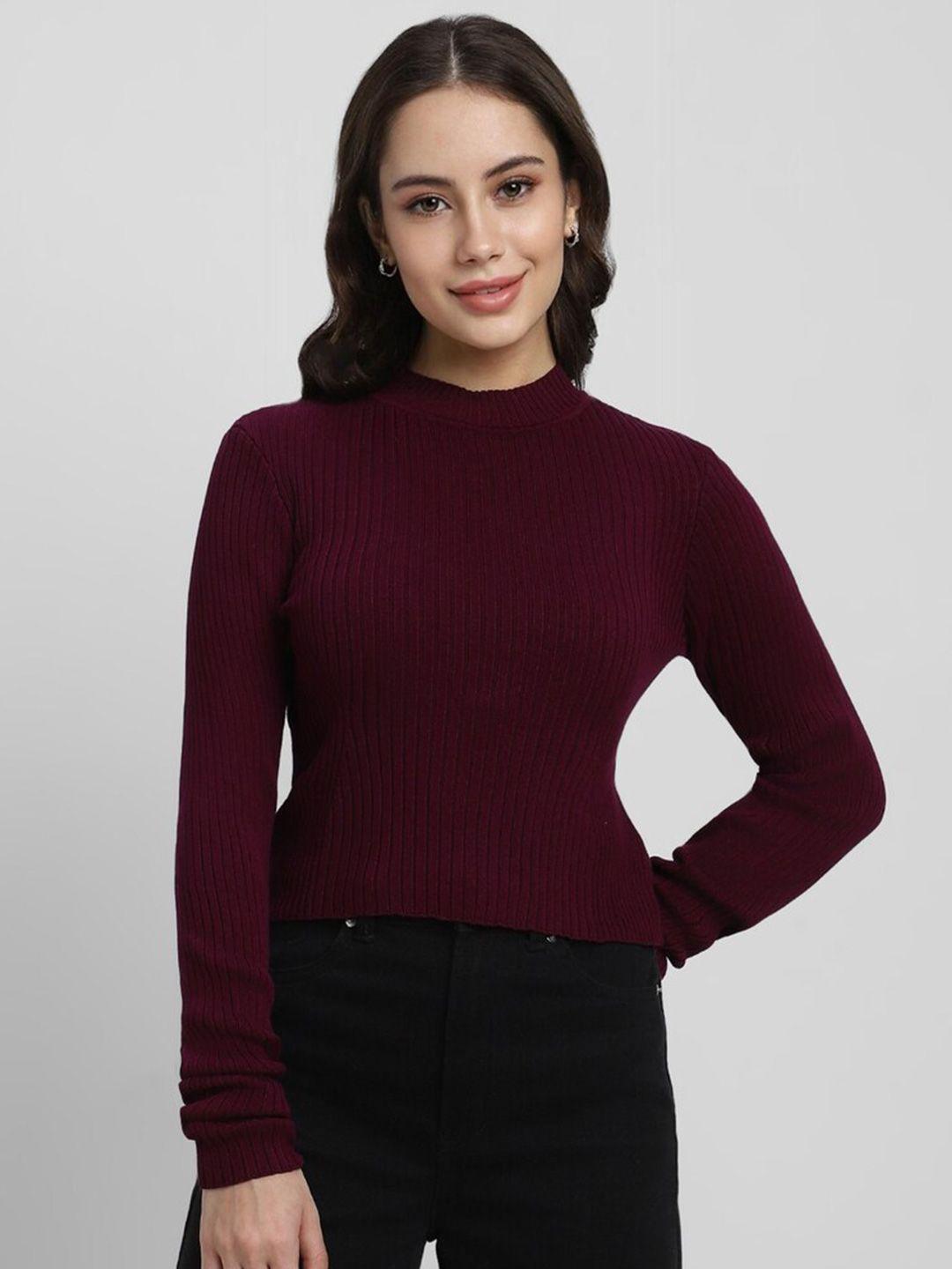 forever 21 ribbed high neck pullover sweater