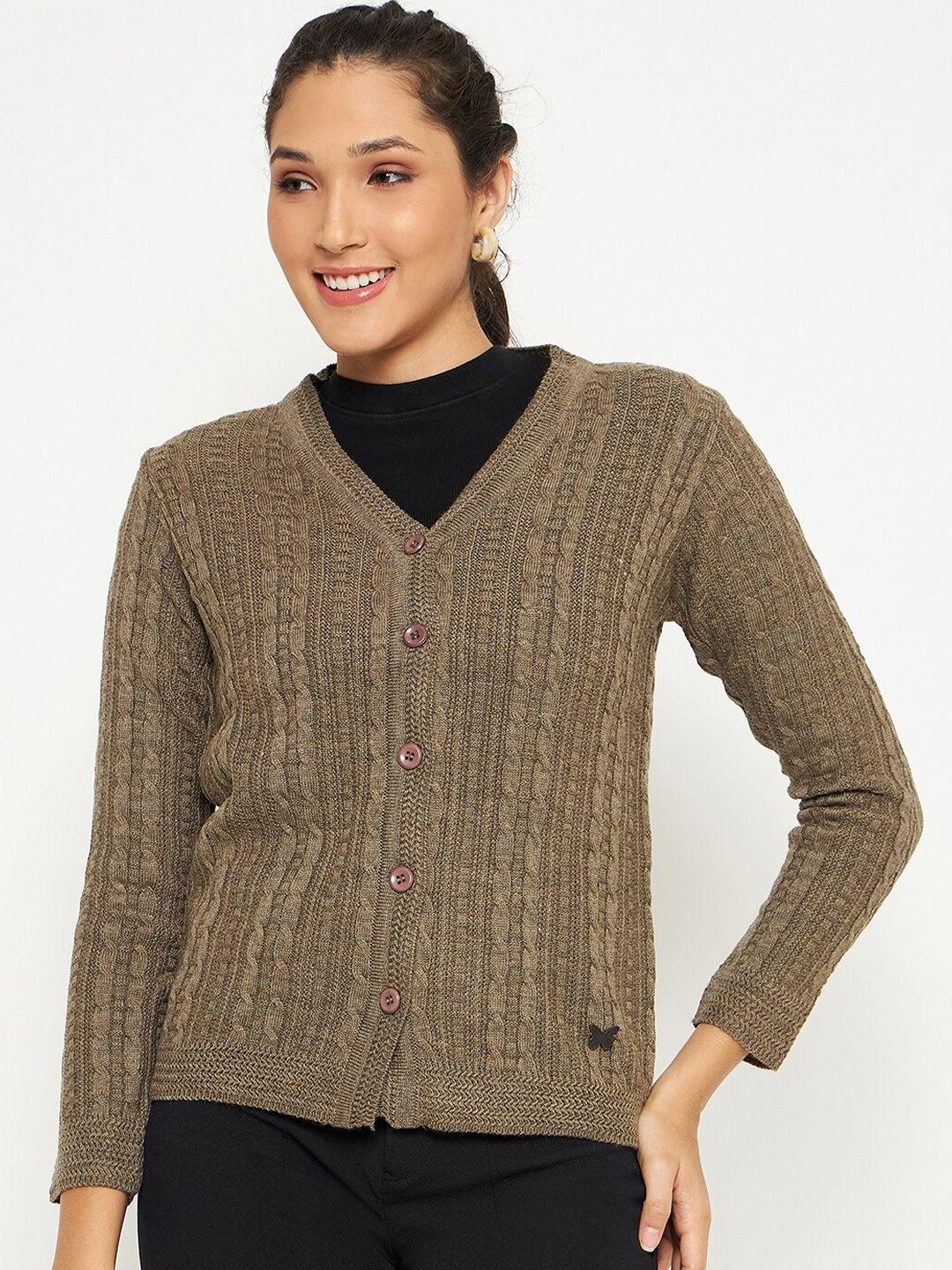 duke cable knit acrylic cardigan