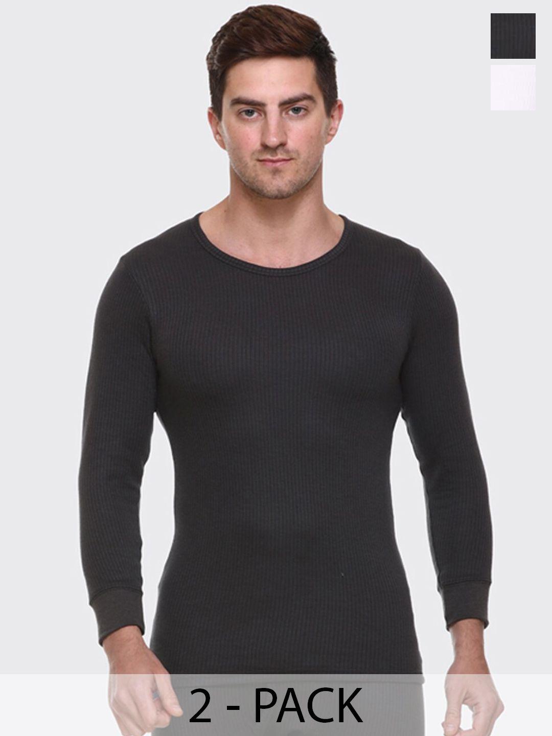 aerowarm pack of 2 ribbed thermal tops