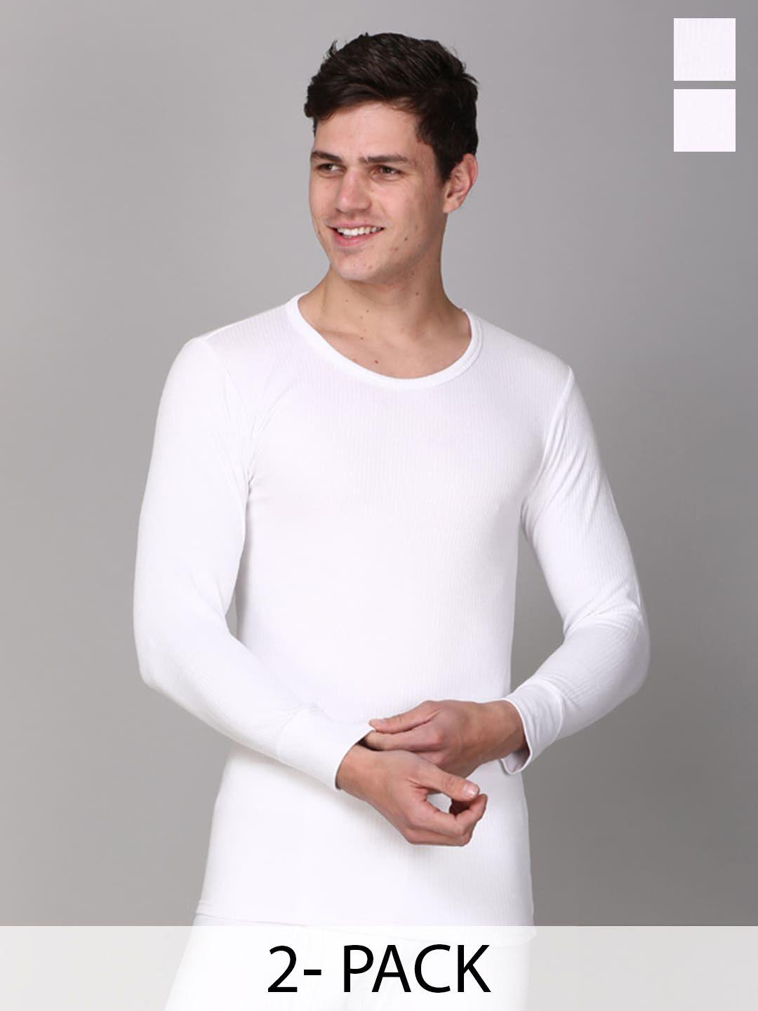 aerowarm pack of 2 ribbed thermal tops