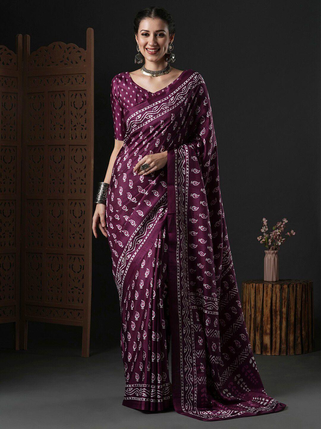 anouk ethnic motifs printed dabu saree