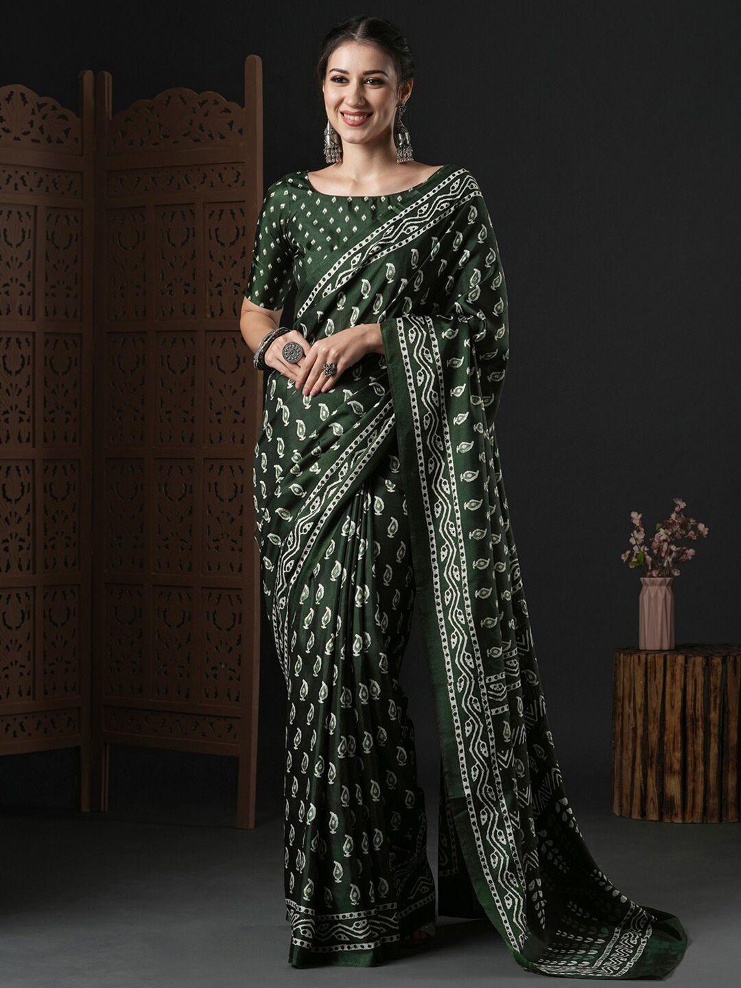 anouk paisley printed dabu saree