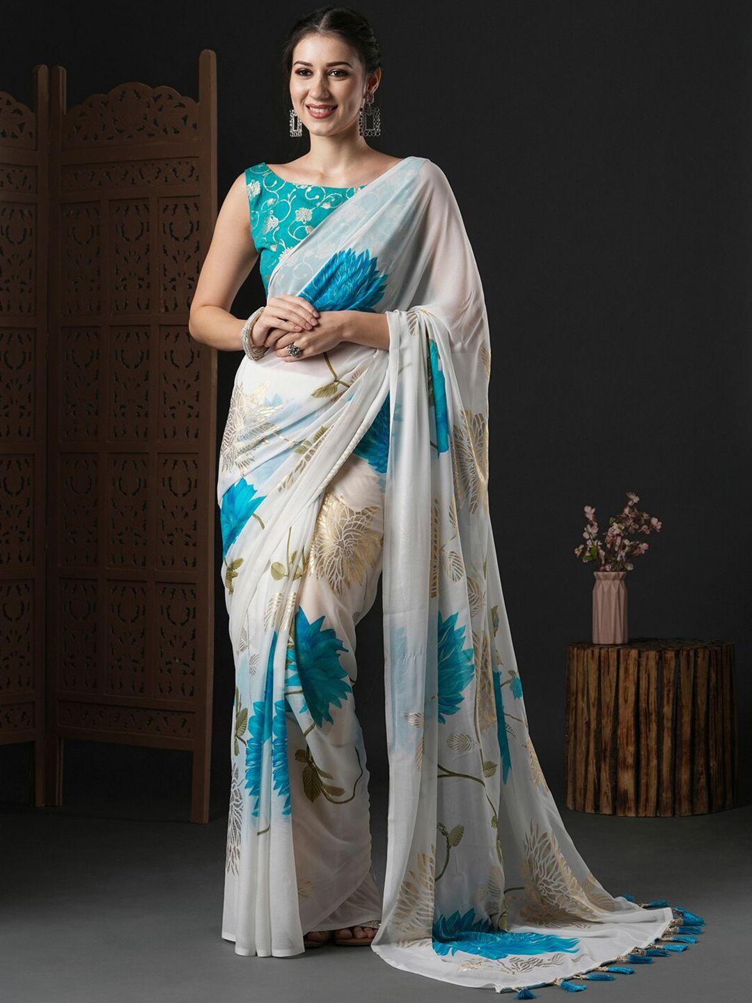 anouk floral printed saree