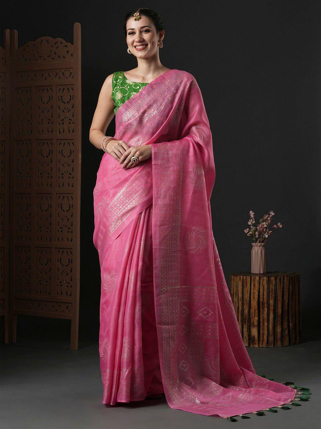 anouk ethnic motifs printed zari kota saree