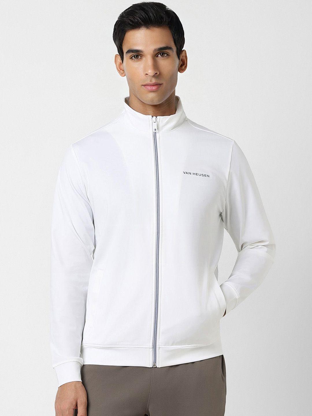 van heusen flex men white sporty jacket