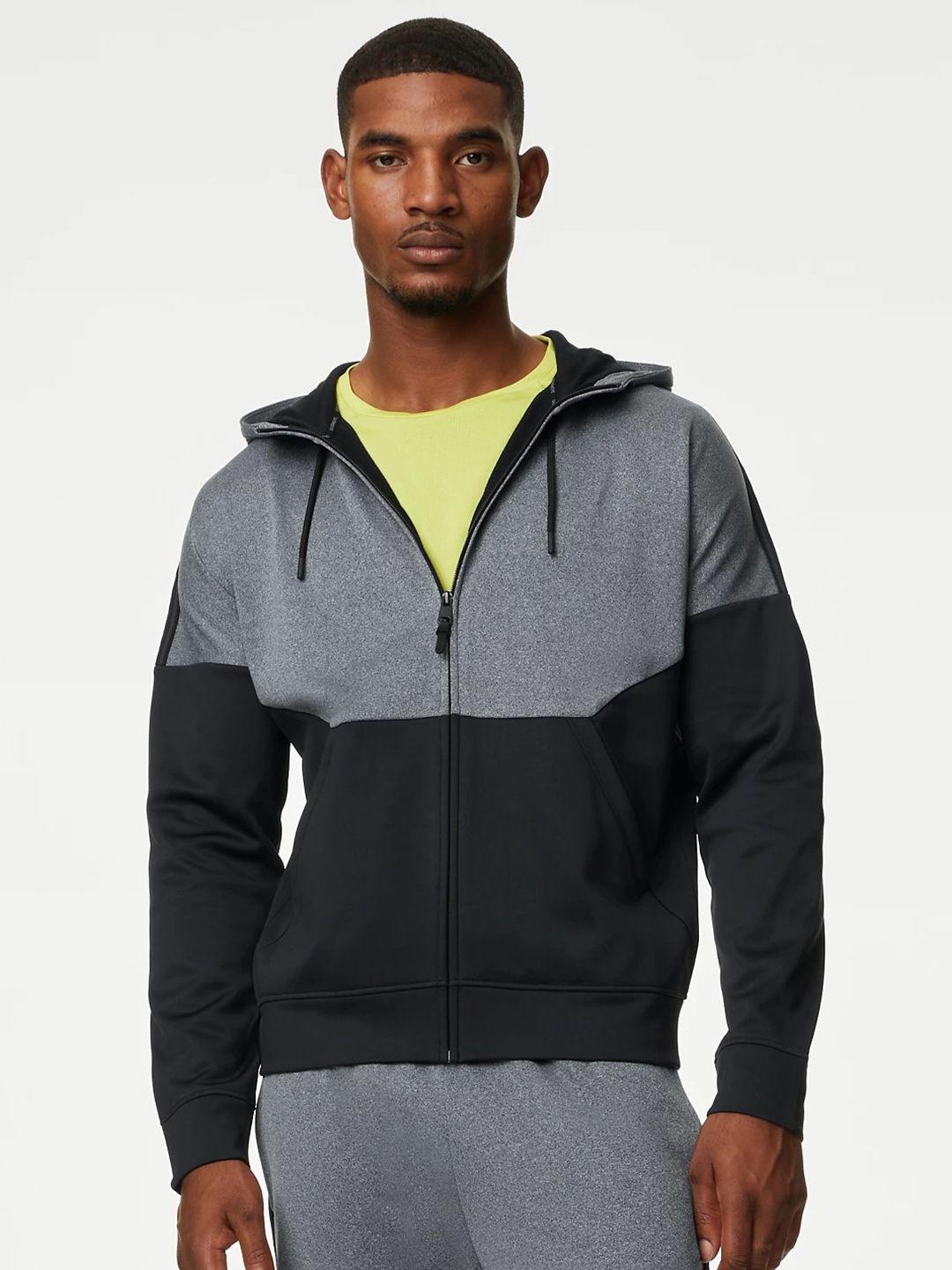 marks & spencer men grey colourblocked sweatshirt