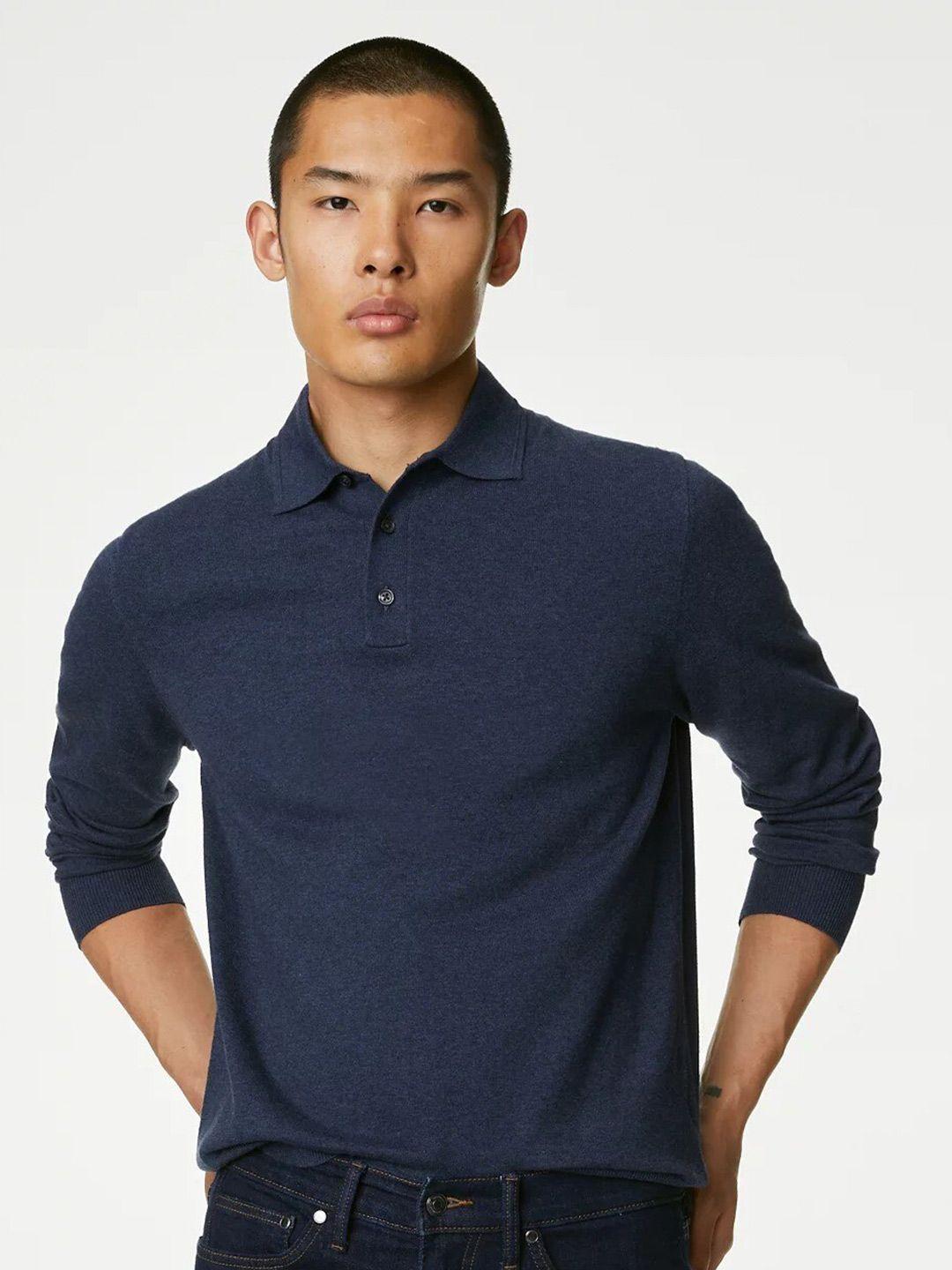 marks & spencer polo collar long sleeves pullover