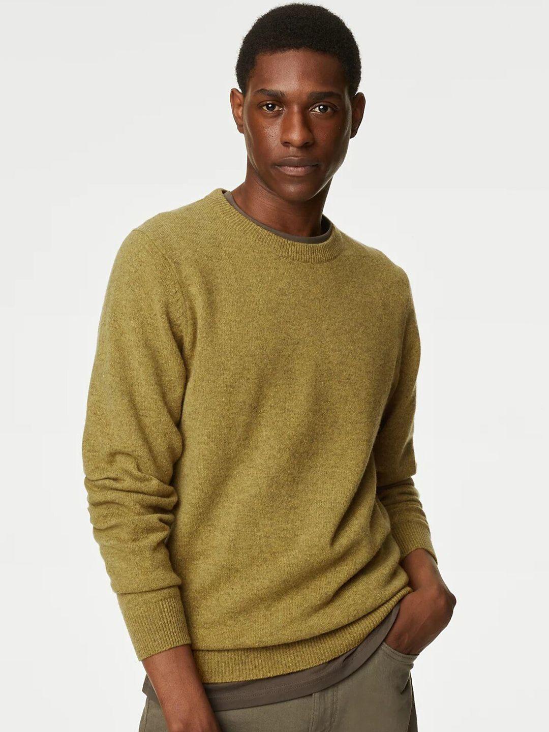 marks & spencer round neck woollen pullover sweater