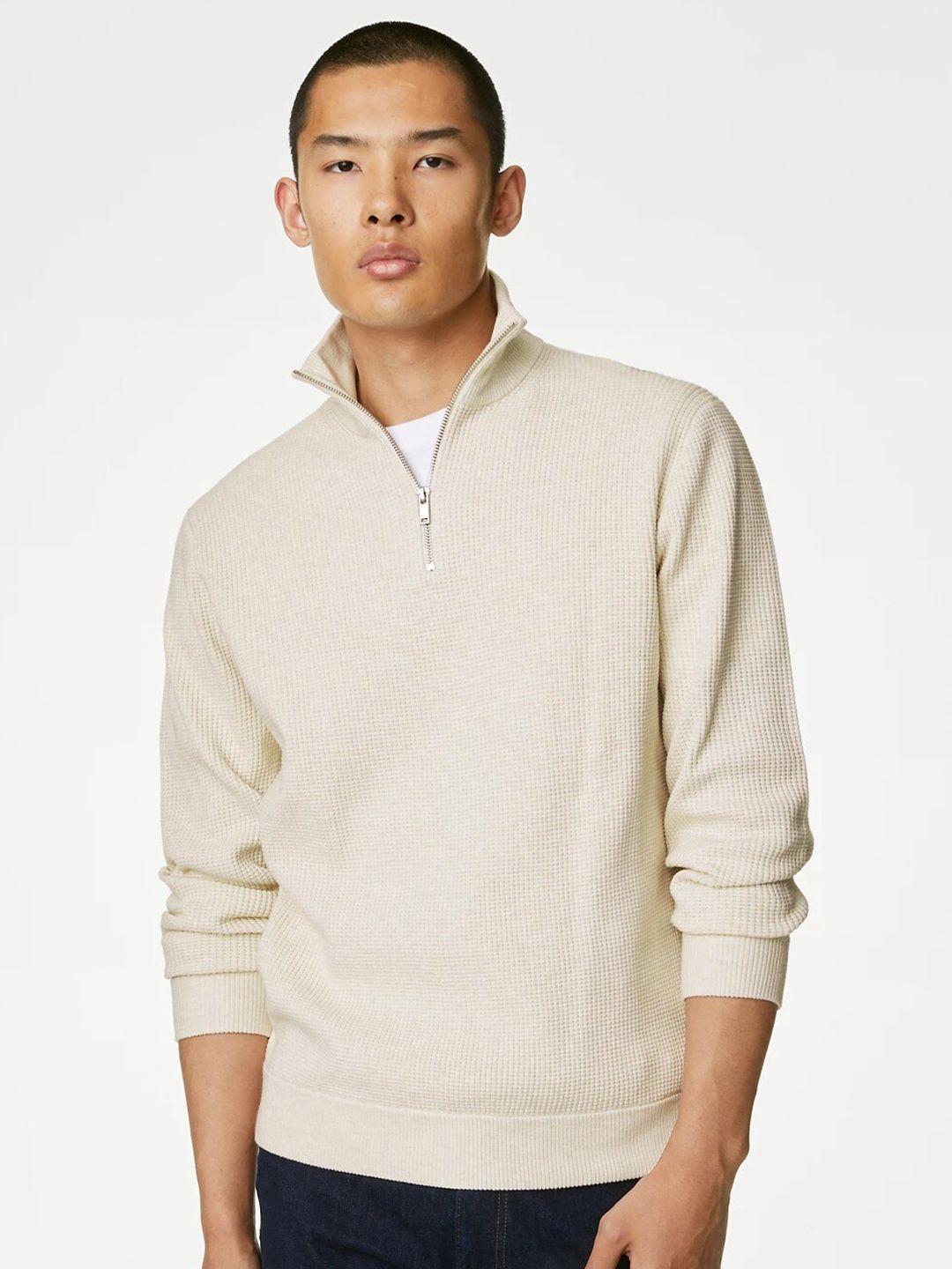 marks & spencer half zipper turtle neck pullover sweater