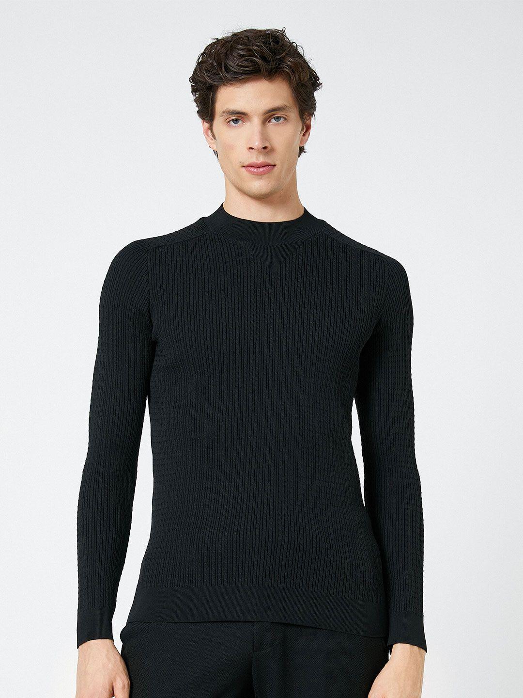 koton cable knit turtle neck long sleeves pullover