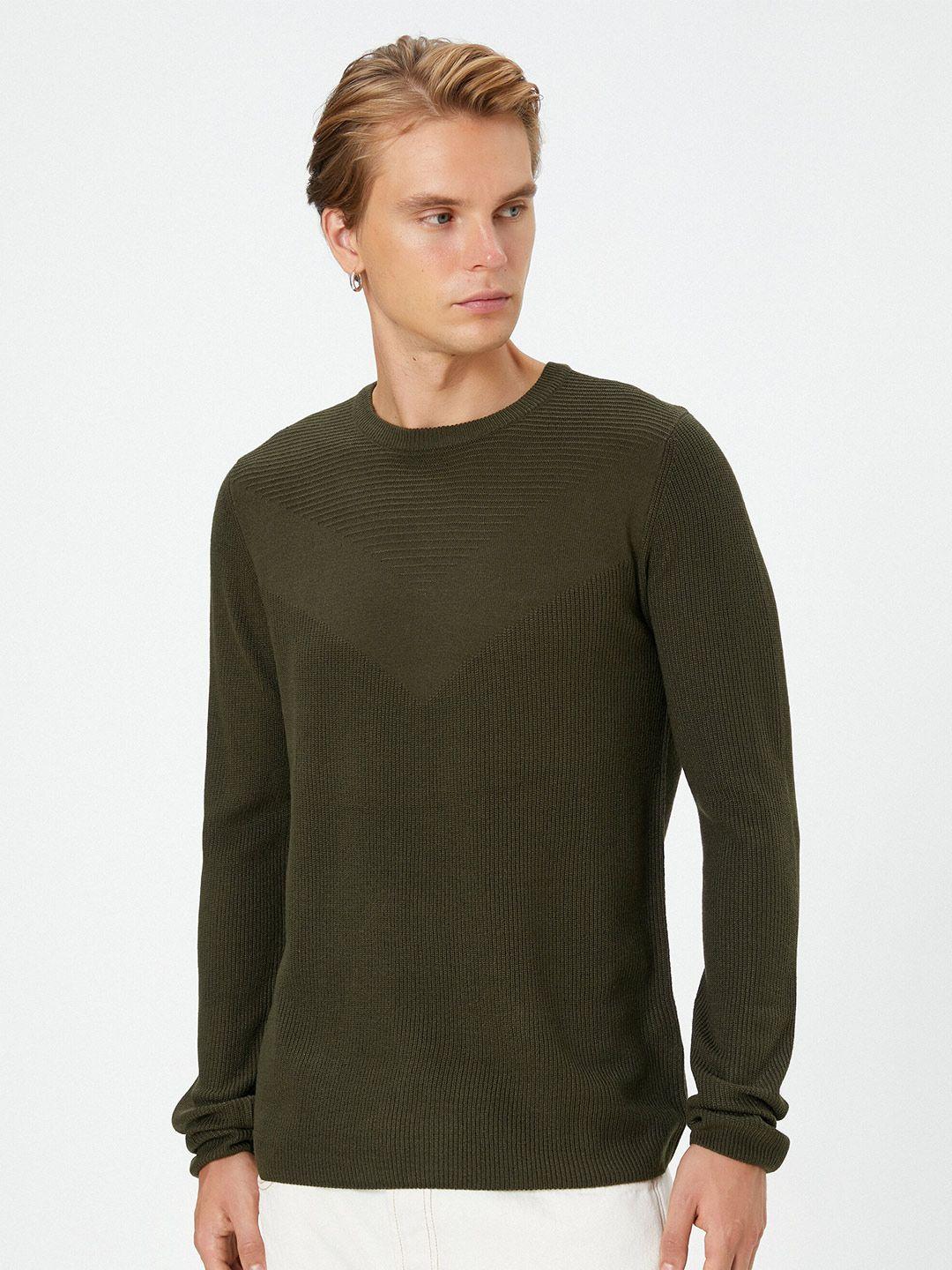 koton cable knit self designed pure acrylic pullover