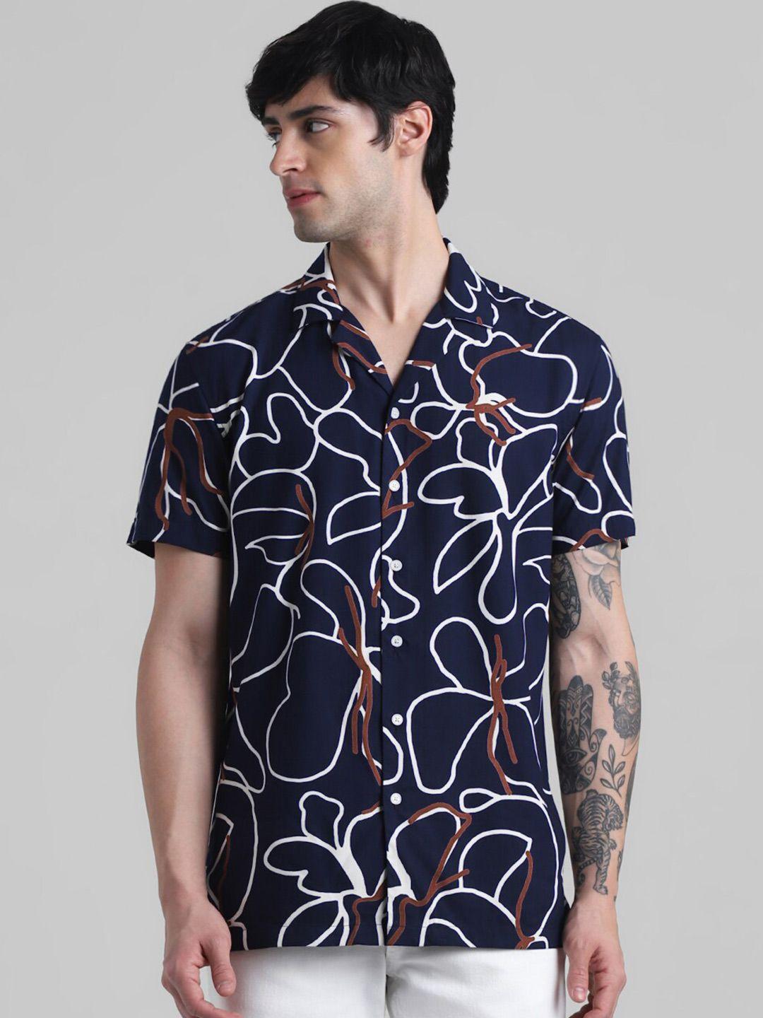 jack & jones opaque abstract printed casual shirt