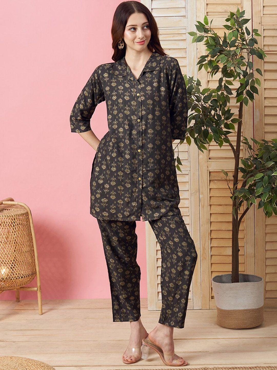 kiana printed tunic & trousers co-ords