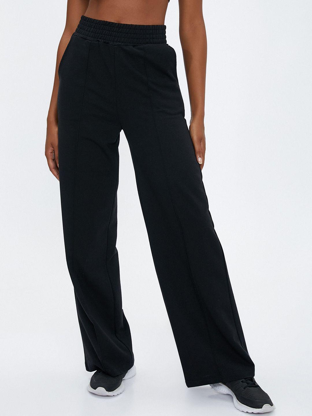 koton women mid-rise flared track pant