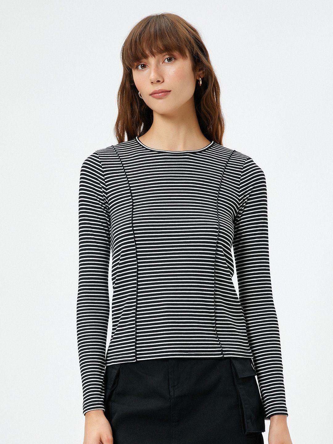 koton striped long sleeves t-shirt